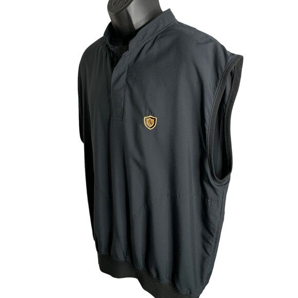 ZERO Restriction Golf Pullover Vest L Black Pockets Snaps Elastic Waist Vegas - Picture 3 of 6